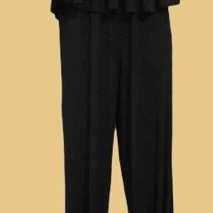 bebe Black Ruffled Jumpsuit